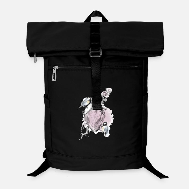 and heart - Laptop Backpack - black