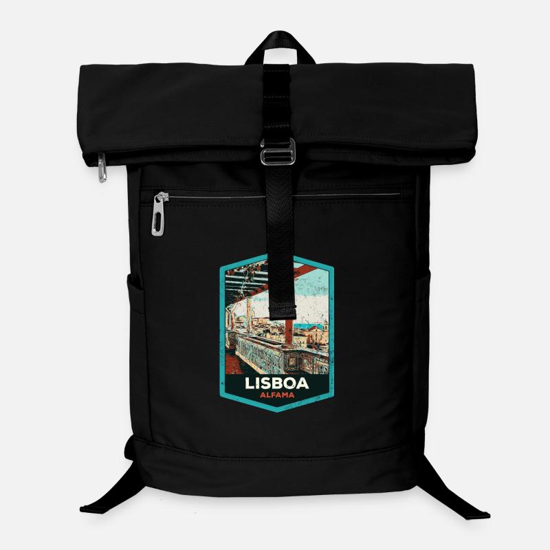 Illustration Alfama, Lissabon Laptop-Rucksack 