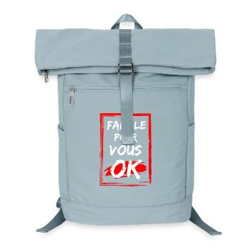 Bestätigendes Muster mit energischem Stil - Laptop-Rucksack  - Eisblau - Vorne