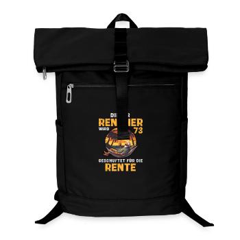 Lustig Rentner 73 Geburtstag Rente Senioren Spruch - Laptop-Rucksack  - Schwarz - Vorne
