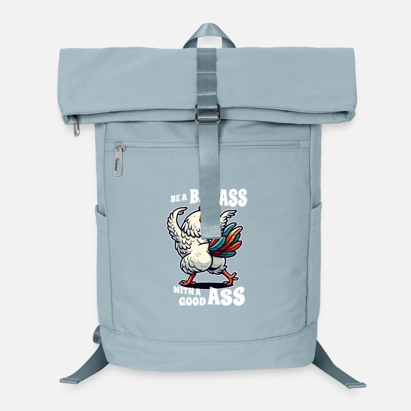 Be a Badass with a Good Ass – Funny Chicken Design Laptop Backpack