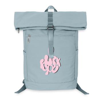 Fuck You in Bubble Letters - Laptop Backpack - ice blue - Front
