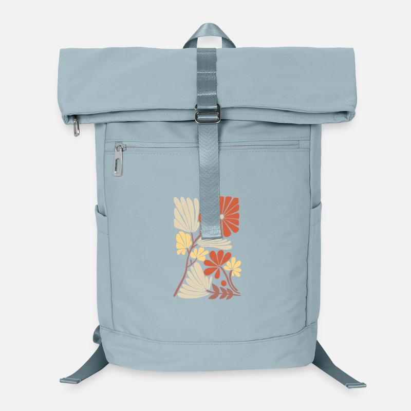 Boho Blumen Muster Laptop-Rucksack 