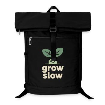 Grow Slow – Pflanzensprössling - Laptop-Rucksack  - Schwarz - Vorne