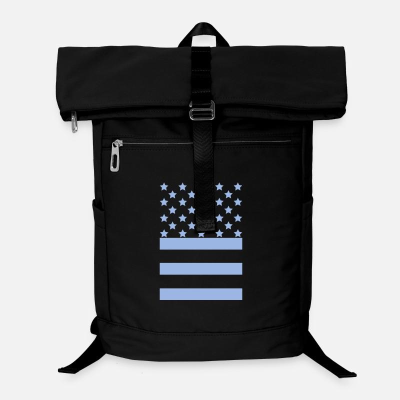 Hellblaue Flagge – Sternen-und-Streifen-Design Laptop-Rucksack 