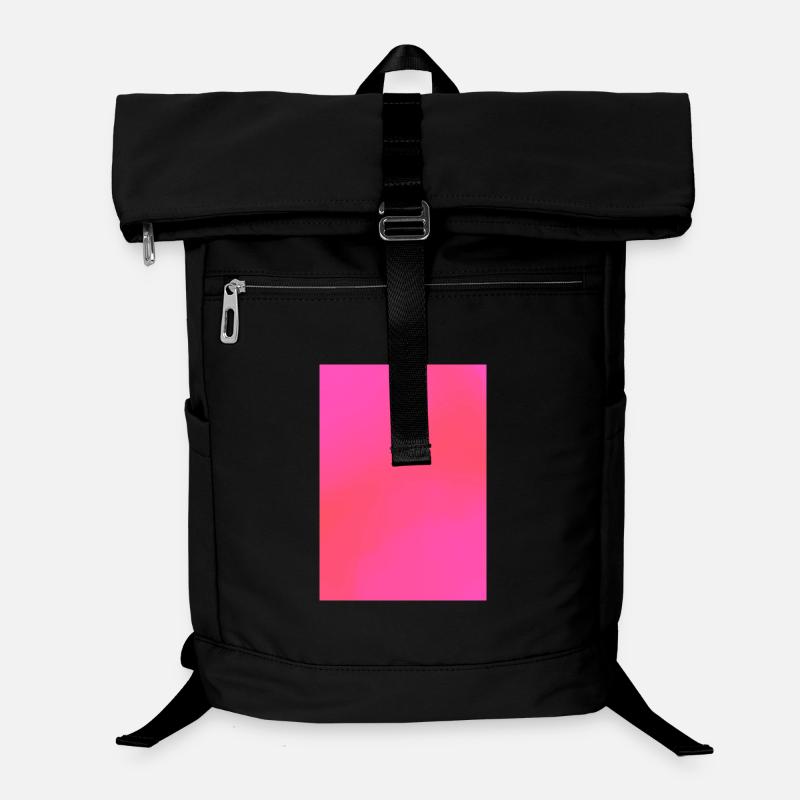 Dégradé - rose rouge personnalisable - Sac à dos ordinateur - noir