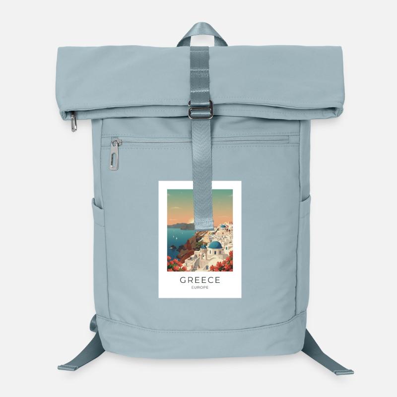 Santorini Sonnenuntergang Küstenblick Laptop-Rucksack 