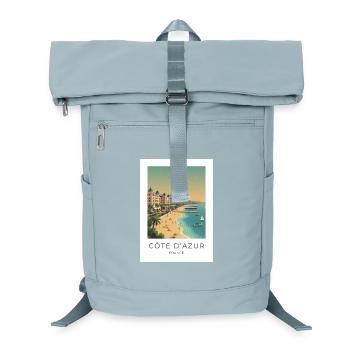 Côte d’Azur Riviera Sommerstrand - Laptop-Rucksack  - Eisblau - Vorne