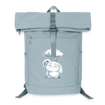 Trauriger Hase - Niedliches Regenwolke Design - Laptop-Rucksack  - Eisblau - Vorne