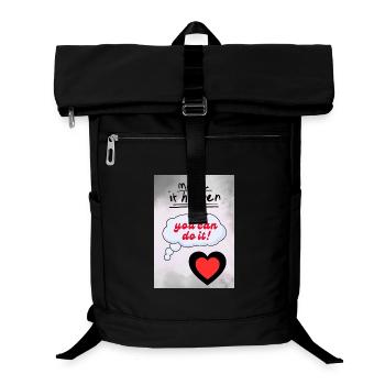 Mach es wahr – You can do it Herz - Laptop-Rucksack  - Schwarz - Vorne