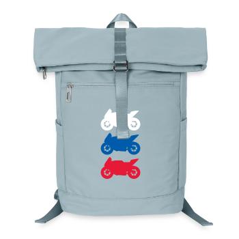 Motorcycle Russia Flag Motorsport Biker - Laptop Backpack - ice blue - Front