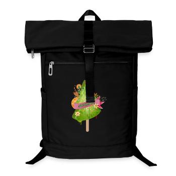 luminous Christmas tree ice cream and Christmas decorations - Laptop Backpack - black - Front