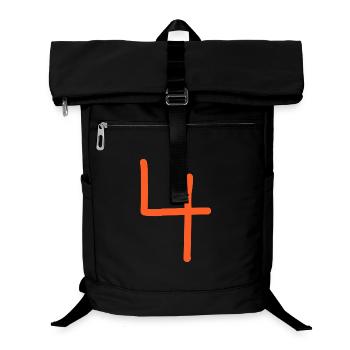 4 Numéro quatre numéro orange anniversaire - Sac à dos ordinateur - noir - Devant