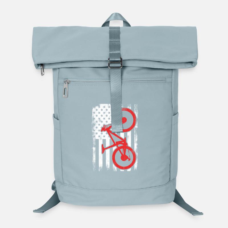 Patriotischer US Mountainbiker Laptop-Rucksack 