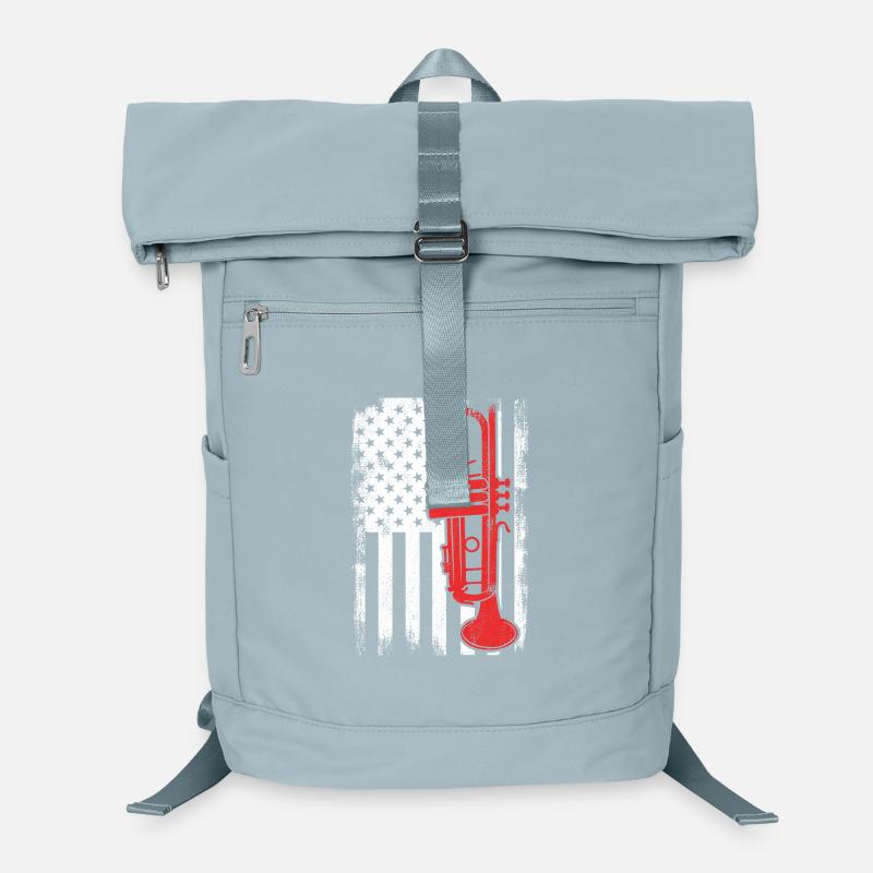 Trompete USA Flagge Laptop-Rucksack 