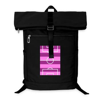 Terrain de football rose - Sac à dos ordinateur - noir - Devant