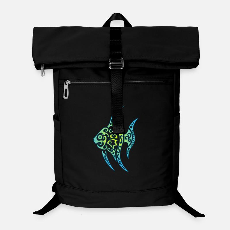 Blauer tropischer Fisch Laptop-Rucksack 