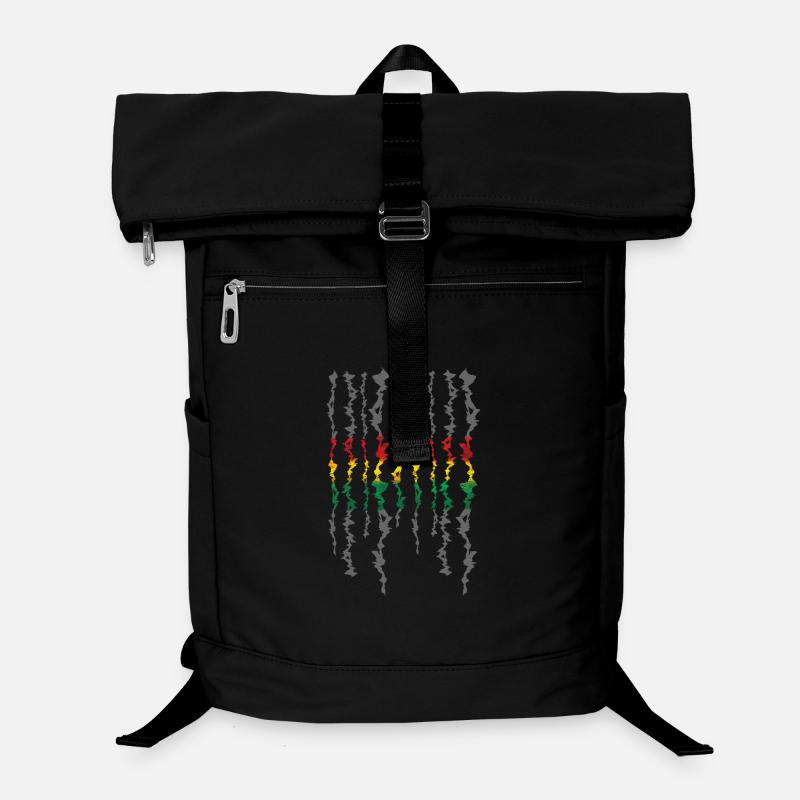 Rasta Farbband Graustufen Streifen Laptop-Rucksack 