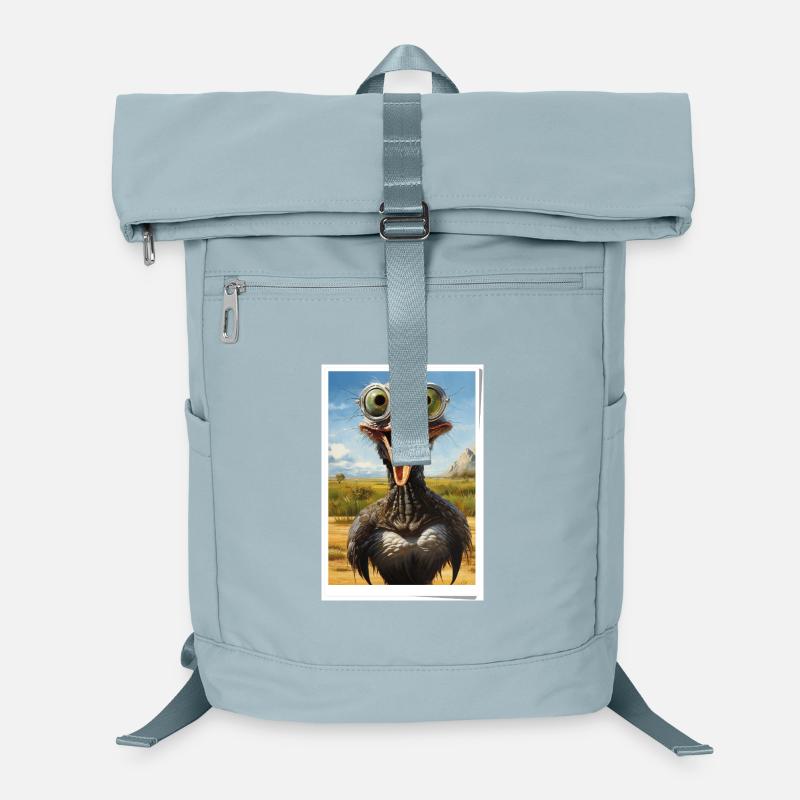 Funny-Strauß in der Wüste Laptop-Rucksack 