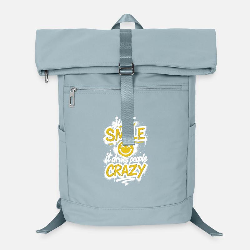 Just Smile – Crazy Graffiti Saying Laptop Backpack