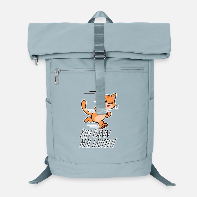 Le chat mignon court en courant, puis je cours ! Sac à dos ordinateur