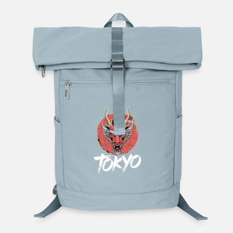 Tokyo Dragon Head Motif Laptop Backpack