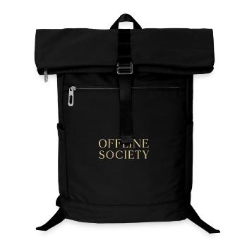 Offline Society Schriftzug - Laptop-Rucksack  - Schwarz - Vorne