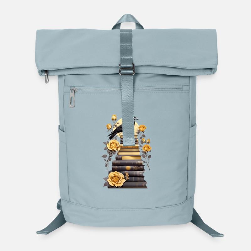 Stack of books with raven Laptop Backpack
