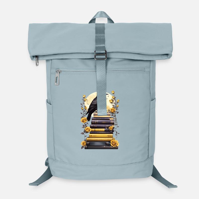 Stack of books with raven Laptop Backpack