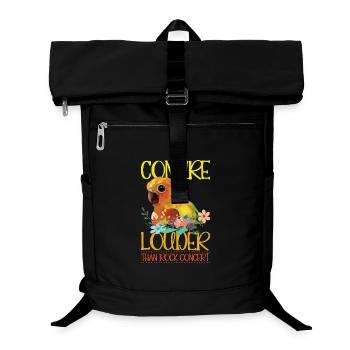 Sittich lauter als Rockkonzert Papagei Design - Laptop-Rucksack  - Schwarz - Vorne