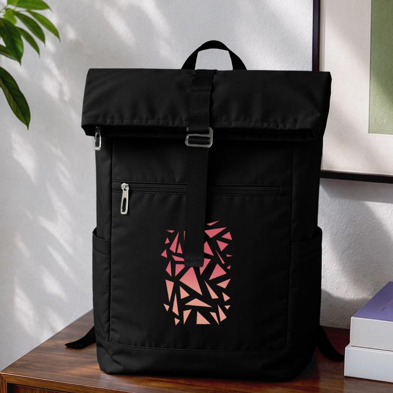 Triangle Pattern - Pink Gradient Laptop Backpack