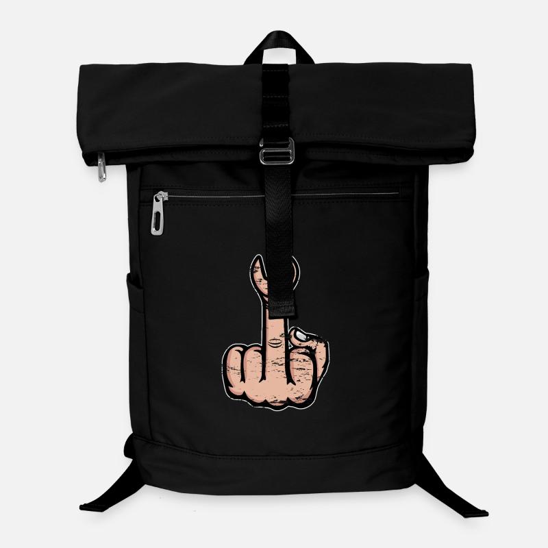 Mittelfinger Stinkefinger Schraubschlüssel  Laptop-Rucksack 