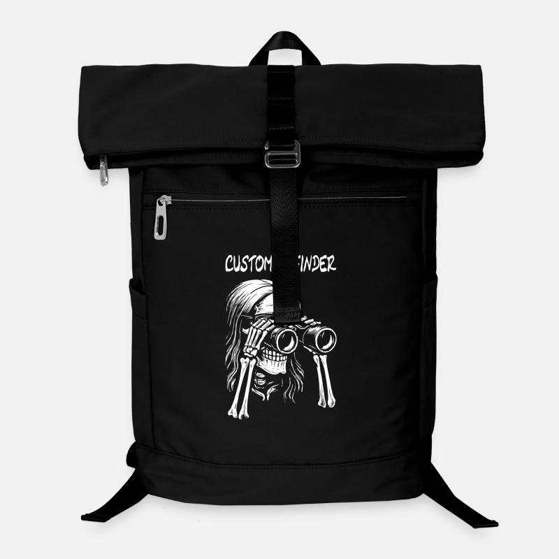 Customer Finder Skeleton Binoculars Design Rock - Laptop Backpack - black