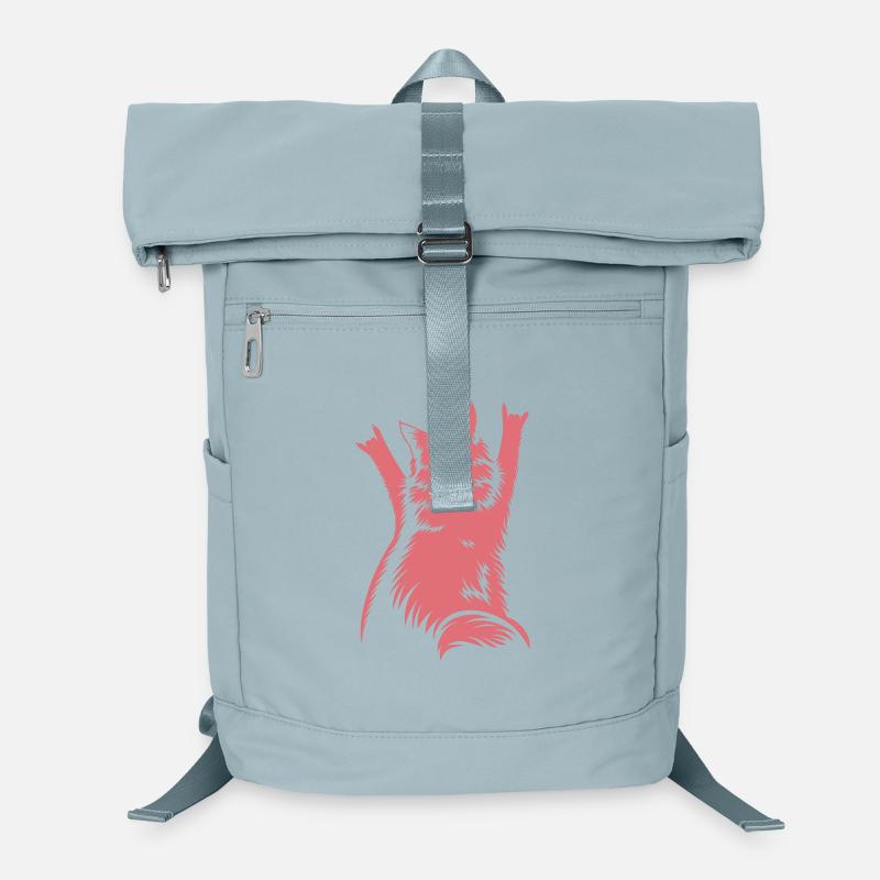 Rock Cat Back View – Devil Horns Laptop Backpack