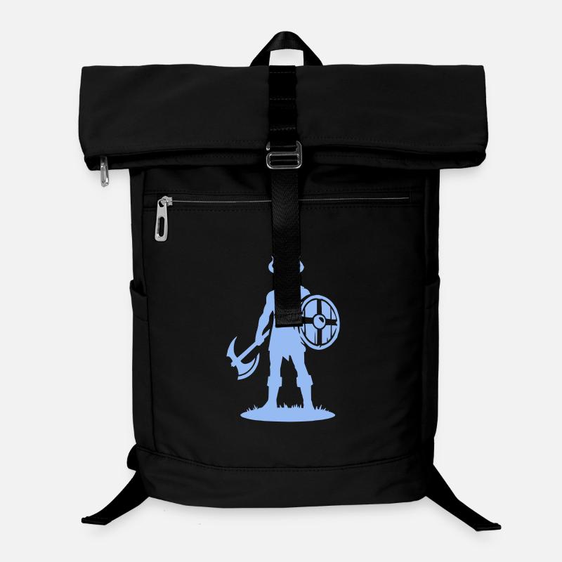 Vikingischer Krieger mit Schild Laptop-Rucksack 