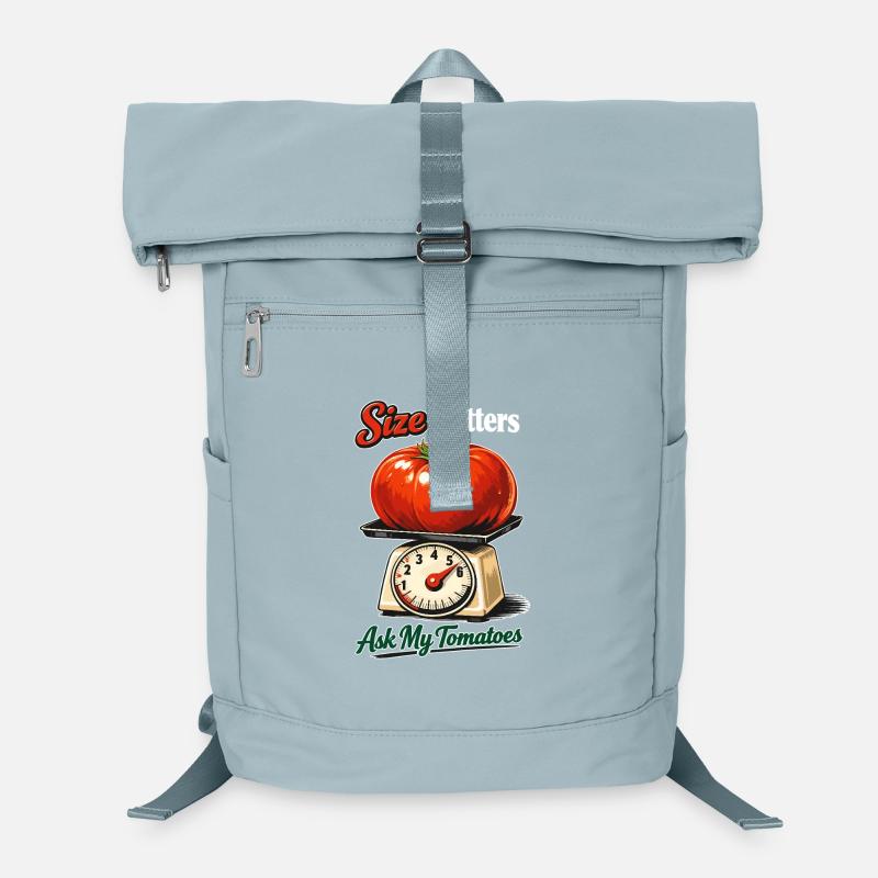 Size Matters: Funny giant tomato on scales Laptop Backpack