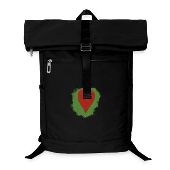 Herz im Aquarellstil - Laptop-Rucksack  - Schwarz - Vorne
