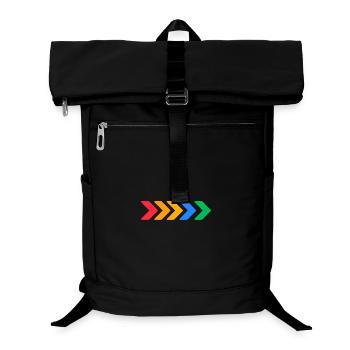 Flèches colorées - Progrès en cinq couleurs - Sac à dos ordinateur - noir - Devant