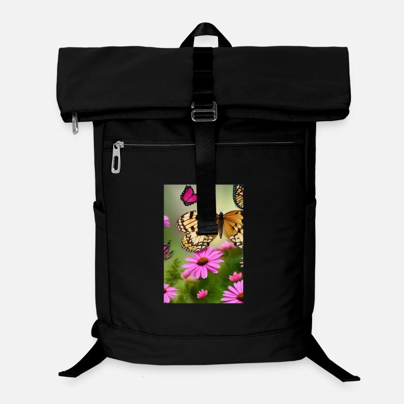 Flowers and butterfly Laptop Backpack