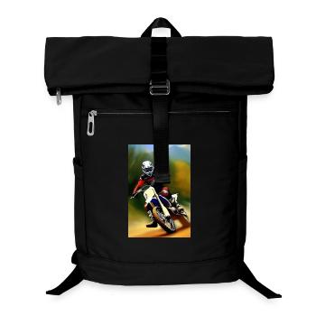 Motocross Riding - Laptop Backpack - black - Front