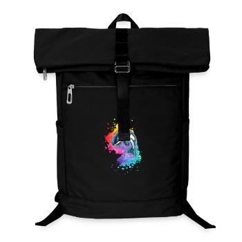 Orque dans Watercolor Wave - Sac à dos ordinateur - noir - Devant