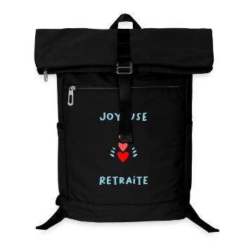 RETRAITE. BONNE RETRAITE. JOYEUSE RETRAITE. COEUR - Sac à dos ordinateur - noir - Devant
