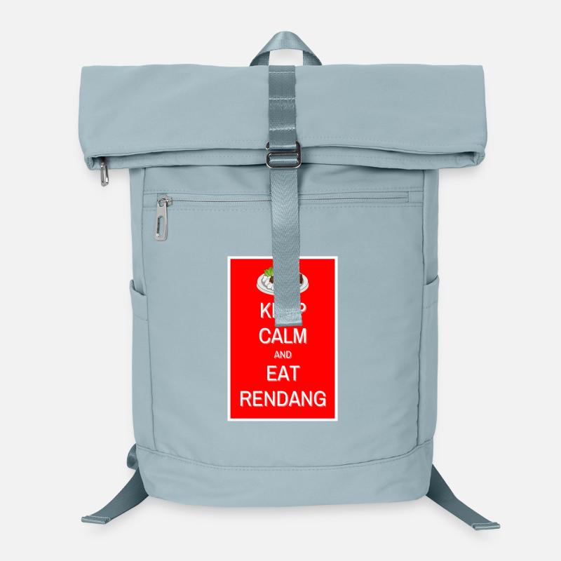 Restez calme et mangez du rendang Sac à dos ordinateur