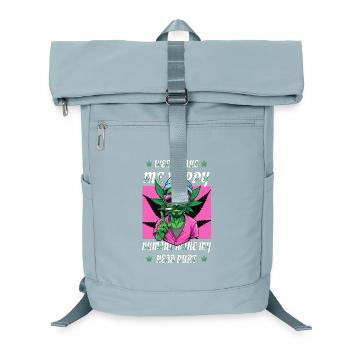 Weed Makes Me Happy... - Laptop Backpack - ice blue - Front