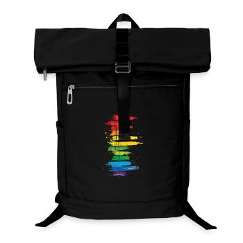 Dezentes und cooles Regenbogen-Design mit tropfender Pride-Flagge - Laptop-Rucksack  - Schwarz - Vorne