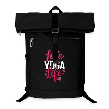 Ich liebe das Yoga-Leben - Laptop-Rucksack  - Schwarz - Vorne