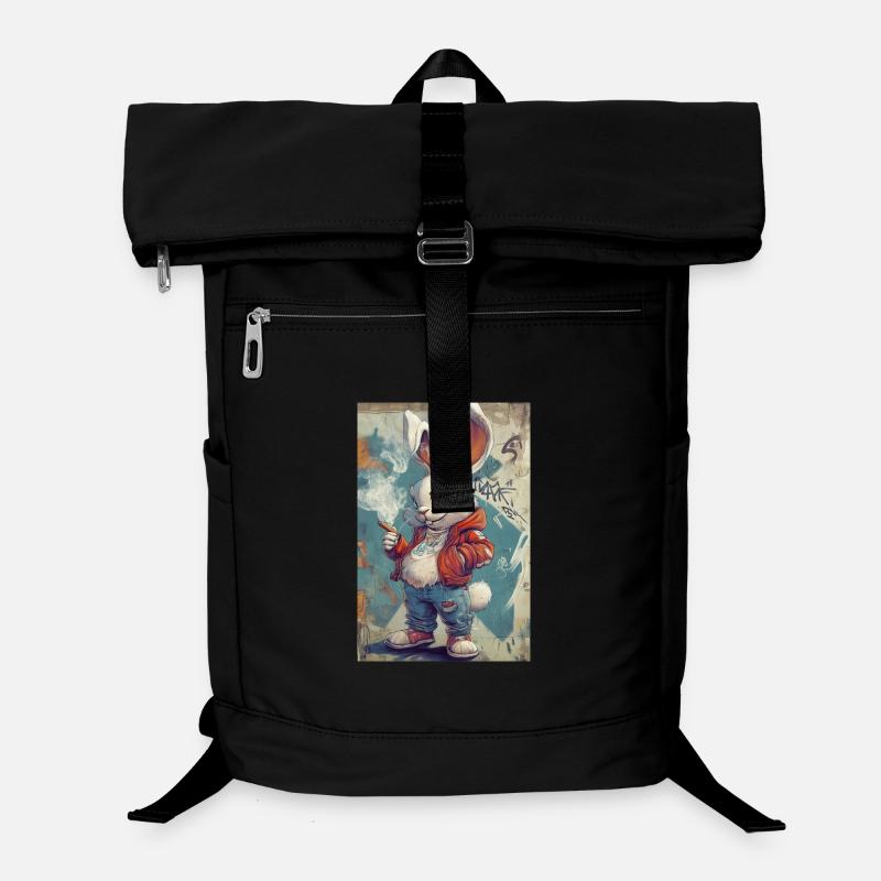 Graffiti Hase Hoodie Laptop-Rucksack 