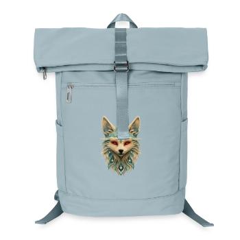 Mystical fox with piercing red eyes. - Laptop Backpack - ice blue - Front