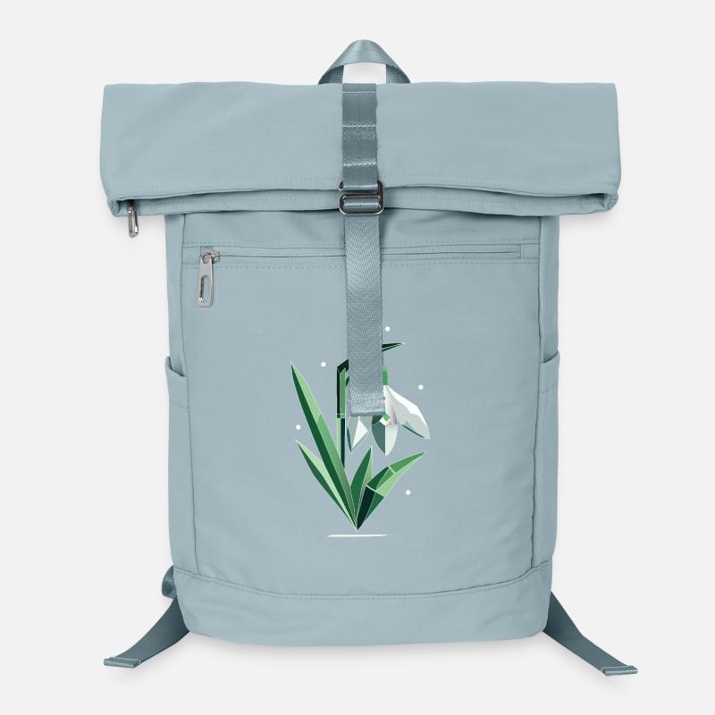 Zarte polygonale Schneeglöckchen-Illustration Laptop-Rucksack 