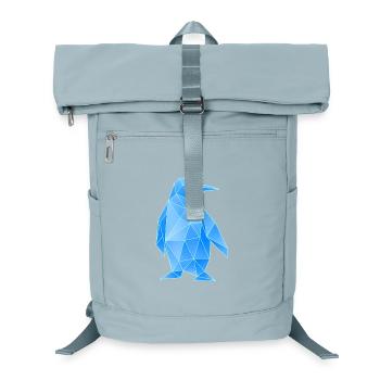 Diamond Penguin Geometric Design - Laptop Backpack - ice blue - Front